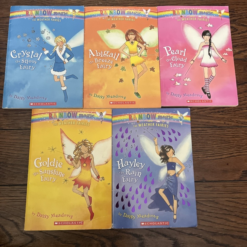 Rainbow Magic The Weather Fairies Set Book Lot # 1-4 And 7 # 1 2 3 4 7